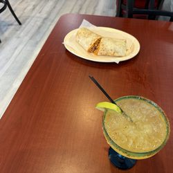 Gomez Restaurant & Bar - Peach Margarita And The Vegan Burrito