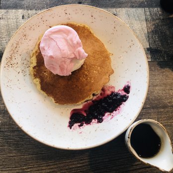 The Aussie Grind - Hot cakes with a scoop of Vanilla bean ice cream topped with cotton candy. My daughter loved it! - Cafes Near Me - Frisco, Texas The Aussie Grind - Hot cakes with a scoop of Vanilla bean ice cream topped with cotton candy. My daughter loved it! - Cafes Near Me - Frisco, Texas