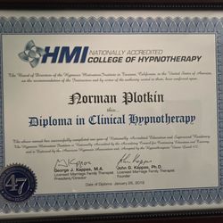 Norman Plotkin - Hypnotherapy Diploma