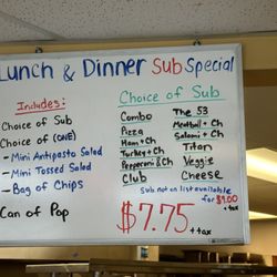 Maria's Pizza - Sub Special Menu