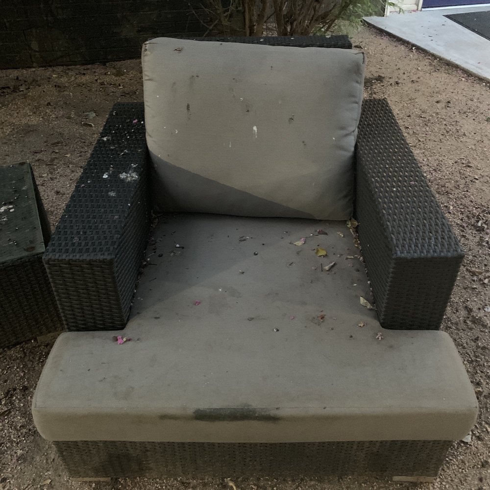 Waterloo Flats - A chair with pigeon poop and leaves on it. This is just outside the entrance to leasing office. Oh, let's sit and relax; NOT! - Apartments Near Me - Austin, Texas Waterloo Flats - A chair with pigeon poop and leaves on it. This is just outside the entrance to leasing office. Oh, let's sit and relax; NOT! - Apartments Near Me - Austin, Texas