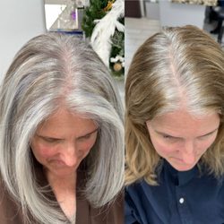 Bravo Salon - Best silver hair, or if you want to gray blend your gray hair and get rid of the line. We specialize in gray blending and Silver hair