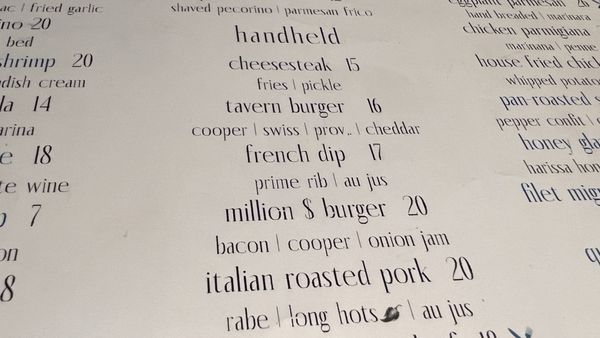 Menu photo 4 The Pineville Tavern Pineville, PA