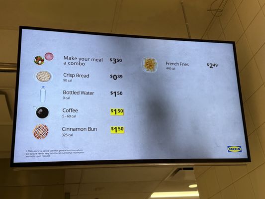 Menu photo 1 IKEA Restaurant Tempe, AZ