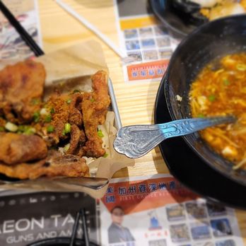 Mama Lu's Dumpling House - Fried pork chop, hot and sour soup - both OMG good. - Dim Sum Near Me - Tustin, California