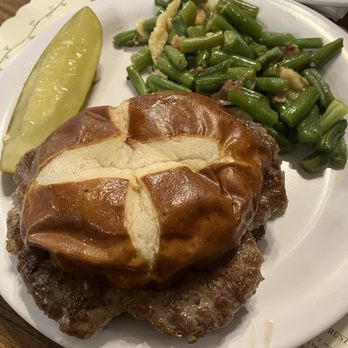 Schmidt's Sausage Haus - Flat Brat w/ green beans & spaetlze - German Near Me - Columbus, Ohio