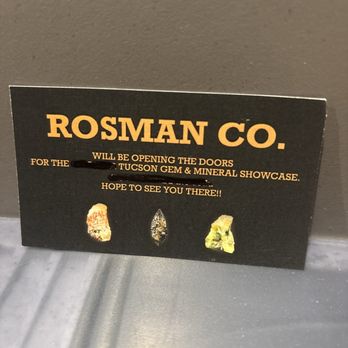 Rosman Minerals Rocks - Business card - Gemstones & Minerals Near Me - Quartzsite, Arizona Rosman Minerals Rocks - Business card - Gemstones & Minerals Near Me - Quartzsite, Arizona