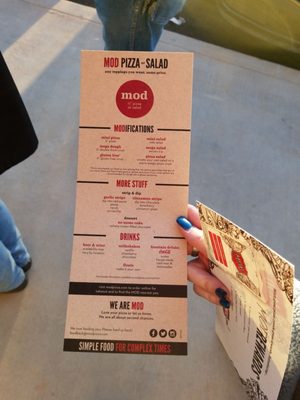 Menu photo 5 MOD Pizza Sierra Vista, AZ