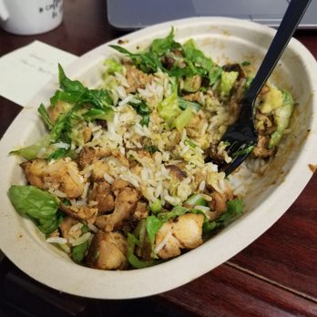 Chipotle Mexican Grill - Skip it, this is what I was given today: old chicken and rice in a burrito bowl - Mexican Near Me - South Plainfield, New Jersey