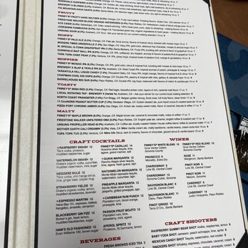Finney's Crafthouse - Orange - Menu side 2 - New American Near Me - Orange, California Finney's Crafthouse - Orange - Menu side 2 - New American Near Me - Orange, California