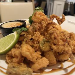 Calamari. Excellent. Just wish it came with a red sauce. Calamari. Excellent. Just wish it came with a red sauce.
