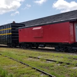 Myrtle Beach Train Depot - The de-comissioned railway cars at Myrtle Beach Train Depot.