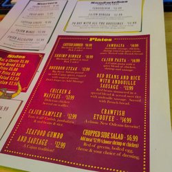 The Big Easy - Menu