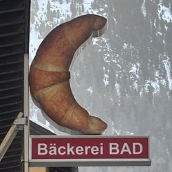 Bäckerei-Konditorei Bad - This is the sign for the bakery. Avoid at all costs