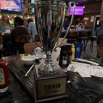 Legends Tavern & Grille - The trophy for trivia night. - Sports Bars Near Me - Sunrise, Florida