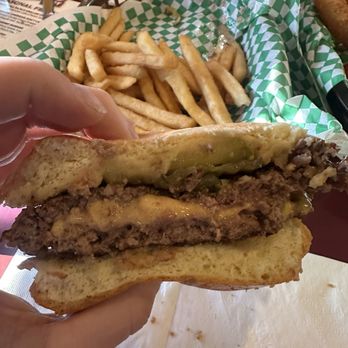 5-8 Club - What you see in the picture was all these cheese. There was practically no cheese... very little flavor. - Burgers Near Me - Minneapolis, Minnesota