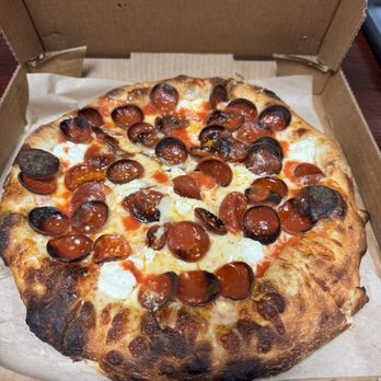 Goat and Ram - Cheese with "cup and char" pepperoni - Pizza Near Me - Mesa, Arizona