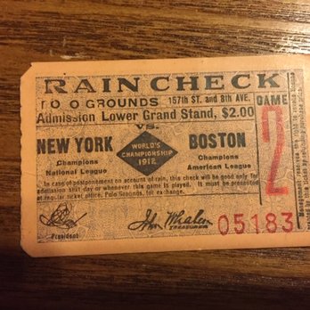 ART Coins and Treasures - 1912 World Series Ticket Stub for the Polo Grounds. New York Giants vs. Boston Red Sox. - Hobby Shops Near Me - Warrenton, Virginia ART Coins and Treasures - 1912 World Series Ticket Stub for the Polo Grounds. New York Giants vs. Boston Red Sox. - Hobby Shops Near Me - Warrenton, Virginia