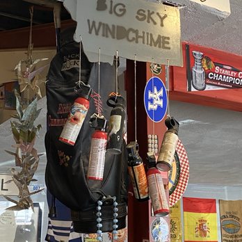 Two Sisters Cafe - Bear spray wind chimes - American Near Me - Babb, Montana
