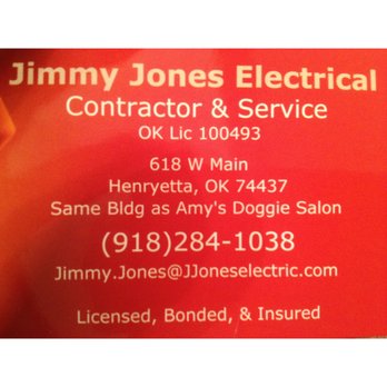 Jimmy Jones Electric - Electricians Near Me - Henryetta, Oklahoma Jimmy Jones Electric - Electricians Near Me - Henryetta, Oklahoma