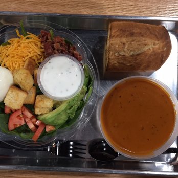 Pickleman's Gourmet Cafe - a bowl of soup, bread, and salad - Sandwiches Near Me - Lawrence, Kansas Pickleman's Gourmet Cafe - a bowl of soup, bread, and salad - Sandwiches Near Me - Lawrence, Kansas