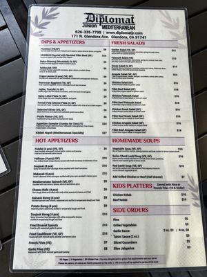 Menu photo 5 The Diplomat Junior Glendora, CA