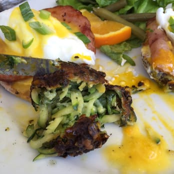 Blue Daisy - Inside of zucchini hash brown - Creperies Near Me - Santa Monica, California Blue Daisy - Inside of zucchini hash brown - Creperies Near Me - Santa Monica, California