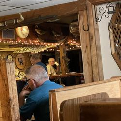 Cattle Ranch - View from dining room of bar area.