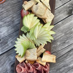 Craft Tasting Room and Growler Shop - Meat & cheese board - "sweet style" with fruit & nuts, you can also choose savory style with pickles