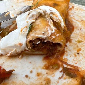 Las Delicias North - This is the shredded beef burrito with refried beans........Don't see the beans, they are not there. - Mexican Near Me - Denver, Colorado Las Delicias North - This is the shredded beef burrito with refried beans........Don't see the beans, they are not there. - Mexican Near Me - Denver, Colorado