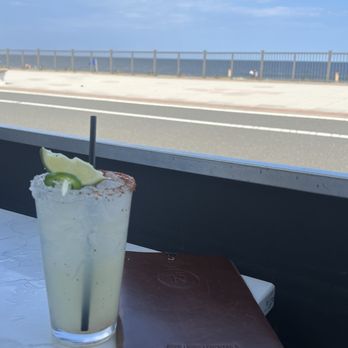 Rooney's Oceanfront Restaurant - Spicy margarita $18 in a pint glass. Strong and worth it - Seafood Near Me - Long Branch, New Jersey Rooney's Oceanfront Restaurant - Spicy margarita $18 in a pint glass. Strong and worth it - Seafood Near Me - Long Branch, New Jersey