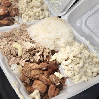 Hawaiian Bros Island Grill - Large Mixed Plate w/ Huli Huli Chicken and Luau Pig - Hawaiian Near Me - Austin, Texas Hawaiian Bros Island Grill - Large Mixed Plate w/ Huli Huli Chicken and Luau Pig - Hawaiian Near Me - Austin, Texas