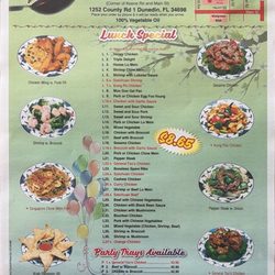 Lunch Specials menu