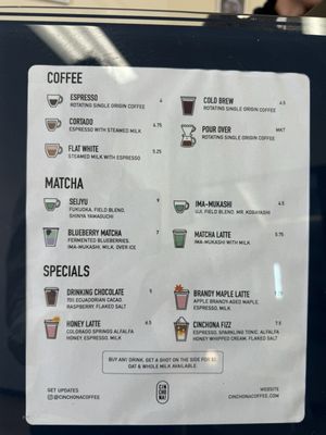 Menu photo 2 Cinchona Coffee Colorado Springs, CO Menu photo 2 Cinchona Coffee Colorado Springs, CO