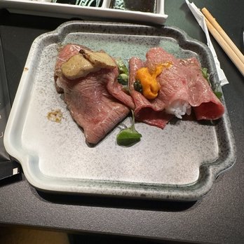 Chubby Cattle - Wagyu premium I think one was with uni and caviar and the other was mushroom ? - Barbeque Near Me - Cerritos, California