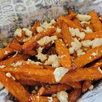 Craft Pizza Company - Vernon - Sweet Potato Fries with goat cheese and honey - Pizza Near Me - Vernon, Connecticut Craft Pizza Company - Vernon - Sweet Potato Fries with goat cheese and honey - Pizza Near Me - Vernon, Connecticut