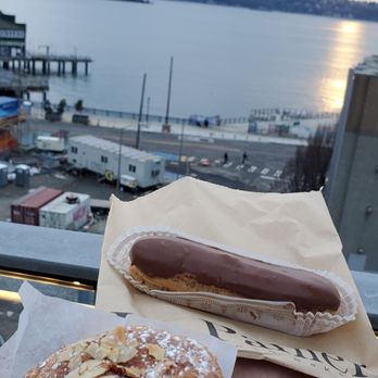 Le Panier - Chocolate almond croissant  Chocolate eclair - Bakeries Near Me - Seattle, Washington