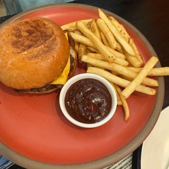 The Peached Tortilla - Kids Cheeseburger- with peach bbq sauce - Asian Fusion Near Me - Cedar Park, Texas The Peached Tortilla - Kids Cheeseburger- with peach bbq sauce - Asian Fusion Near Me - Cedar Park, Texas