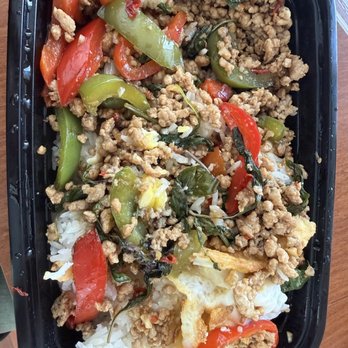 Nakorn Thai SF - Kao Gra Prow w/ Pork + Fried Egg (+$3) - Thai Near Me - San Francisco, California Nakorn Thai SF - Kao Gra Prow w/ Pork + Fried Egg (+$3) - Thai Near Me - San Francisco, California