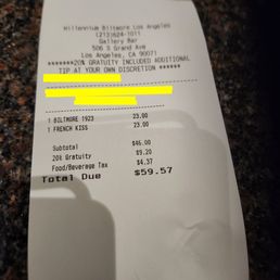 Two drinks for 60 bucks!