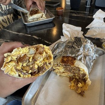Tormenta Coffee - Brisket, egg, cheese and potato burrito! - Coffee & Tea Near Me - Kemah, Texas