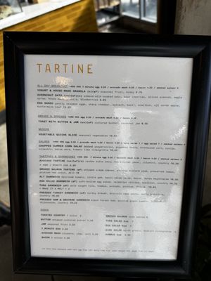 Menu photo 2 Tartine Los Angeles, CA Menu photo 2 Tartine Los Angeles, CA