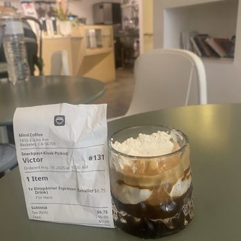 Mind Coffee - Einspanner espresso (sm. 6.75) - Coffee & Tea Near Me - Berkeley, California Mind Coffee - Einspanner espresso (sm. 6.75) - Coffee & Tea Near Me - Berkeley, California