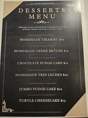 Menu photo 1 A+ Italian Steakhouse Chicago, IL