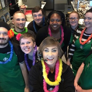 Starbucks - We hope everyone had the chance to visit us during Frappuccino Happy Hour! We celebrated Hawaiian day with festive attire. May 12th, 2017. - Coffee & Tea Near Me - Temple, Texas Starbucks - We hope everyone had the chance to visit us during Frappuccino Happy Hour! We celebrated Hawaiian day with festive attire. May 12th, 2017. - Coffee & Tea Near Me - Temple, Texas