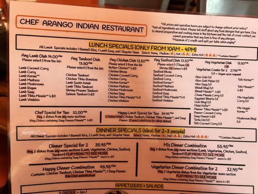 Menu photo 5 Chef Arango Indian Restaurant Los Angeles, CA Menu photo 5 Chef Arango Indian Restaurant Los Angeles, CA