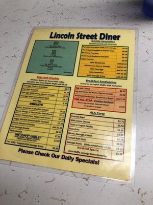 Menu photo 5 Lincoln Street Diner Ithaca, NY Menu photo 5 Lincoln Street Diner Ithaca, NY