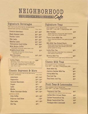Menu photo 8 Neighborhood Cafe Tukwila, WA