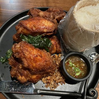 Hanuman Thai Eatery - The Gai Todd Hat Yai (Fried Chicken with Sticky Rice) - $16 - Thai Near Me - Costa Mesa, California
