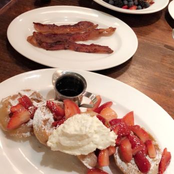 Beatrix - Streeterville - Belgium waffles, brown sugar bacon, yogurt with granola and berries - New American Near Me - Chicago, Illinois Beatrix - Streeterville - Belgium waffles, brown sugar bacon, yogurt with granola and berries - New American Near Me - Chicago, Illinois